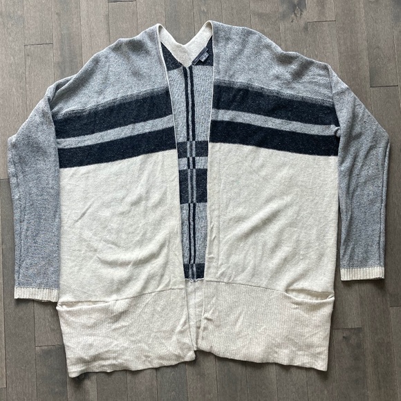 Vince Multicolour Oversized Wool Cashmere Cardigan - Picture 3 of 9